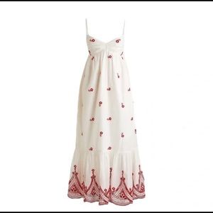 J Crew Maxi Dress - Red and White - Size M